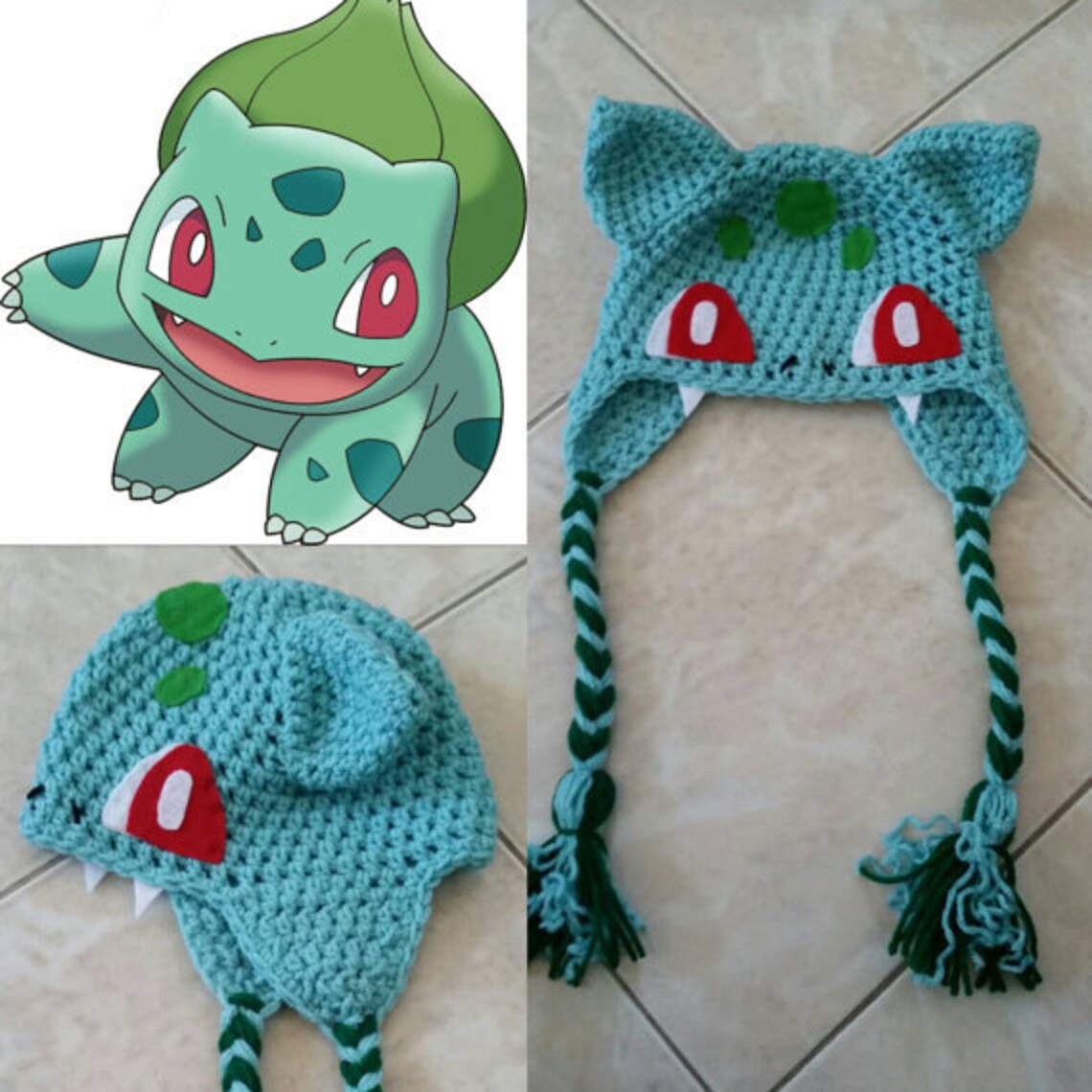 Crochet Bulbasaur Beanie/hat Etsy