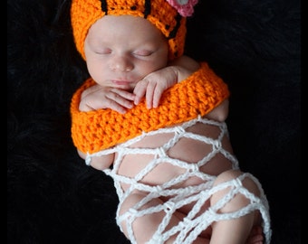 Crochet Basketball Photo Prop (beanie/hat and a basketball net)