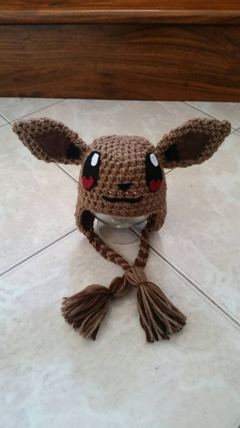 Crochet Pokemon Eevee Beanie/Hat Etsy