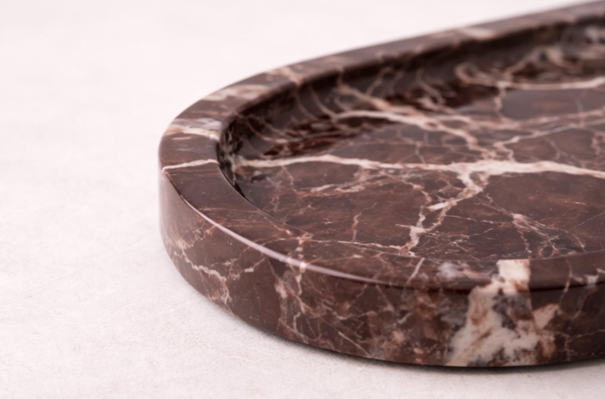 Dark Brown Marble Tray | Luxury Stone Catchall Dish, Vanity Decor - Etsy