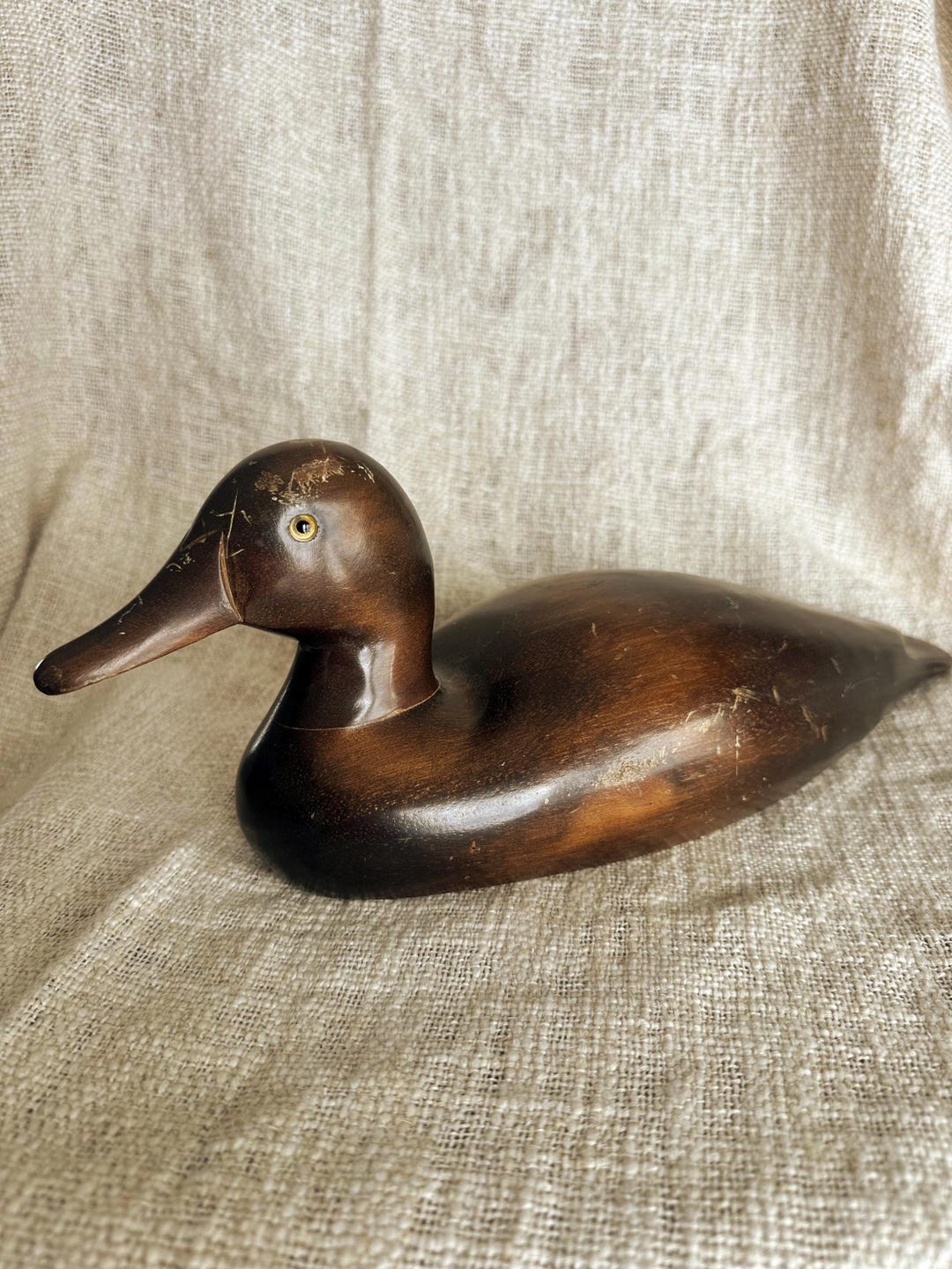 Vintage Hand Carved Wooden Duck Decoy - Etsy