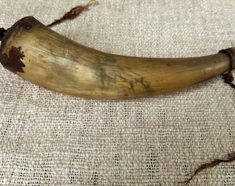 Vintage Pulverhorn | Früher Americana Dekorativer Akzent