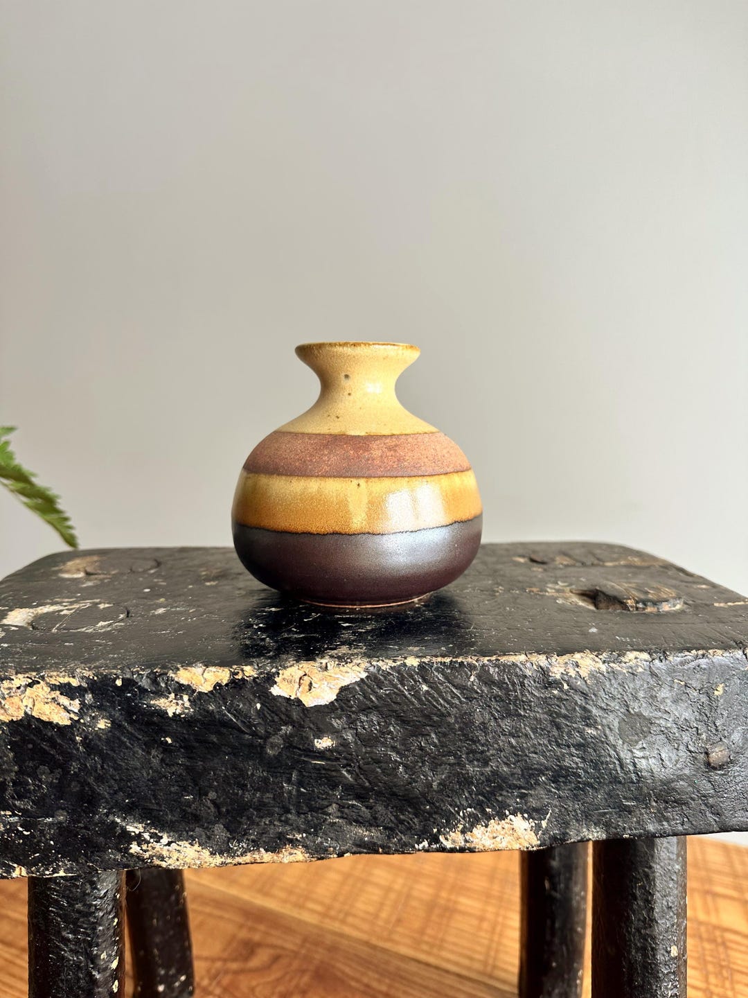 Vintage Studio Pottery Bud Vase | Earth Tone Ceramic Vase | Rustic Home ...