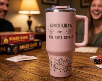 Engraved Tumbler 40oz, Bunco Queen, Prize