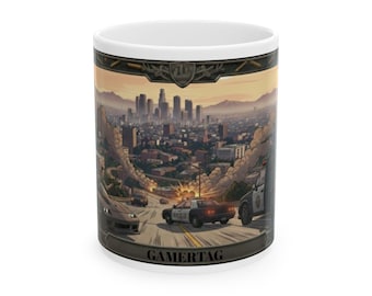 The "Urban Chaos" Custom Gamer Ceramic Mug, (11oz)