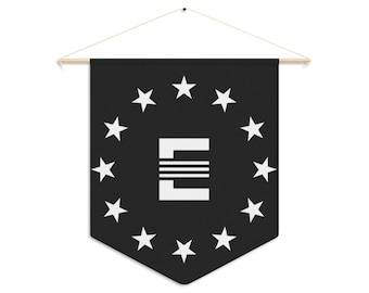 Restaurar a ordem: Bandeira vertical com o logotipo do Enclave