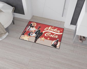 Tapete Nuka-Cola Pin-Up: Tapete de chão resistente estilo atômico