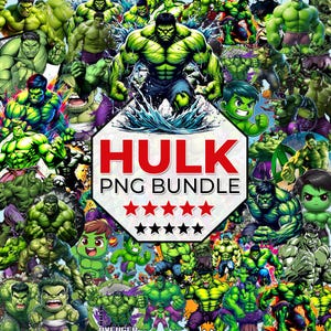 Hulk Png-bundel, superheld PNG-bundel, superhelden Clipart, sublimatie ontwerp, stripfiguur Png, Avengers Png, Cricut & Cut-bestand, Svg