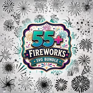 55+ Fire Work Svg Bundle, Fireworks Silhouette, Fireworks Cricut Deca Svg,  Fireworks Vector, New Year Firework Svg, Fireworks Clipart,, Svg