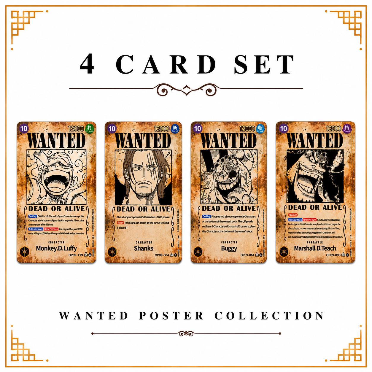 One Piece Wanted Poster Set - Etsy