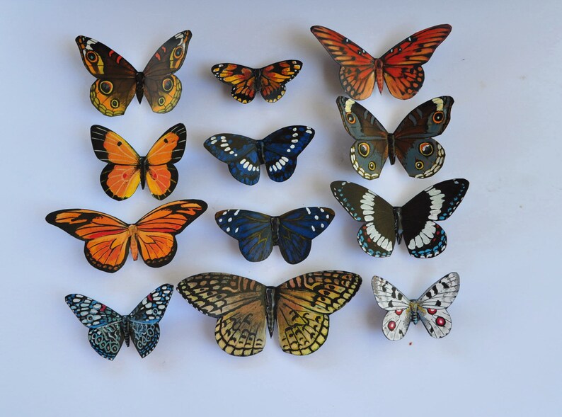 Butterfly Insects Set of 12 Handmade Etsy