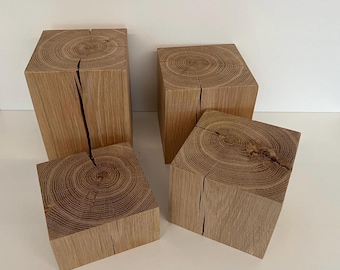 Handgefertigte Holzbalken aus Eiche – DIY Holzklotz, Dekobalken, massives Holz für kreative Projekte