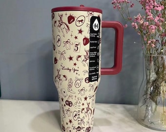 Hydro Jug Stainless Steel 40oz Tumbler Engraved with  Red Western Charm