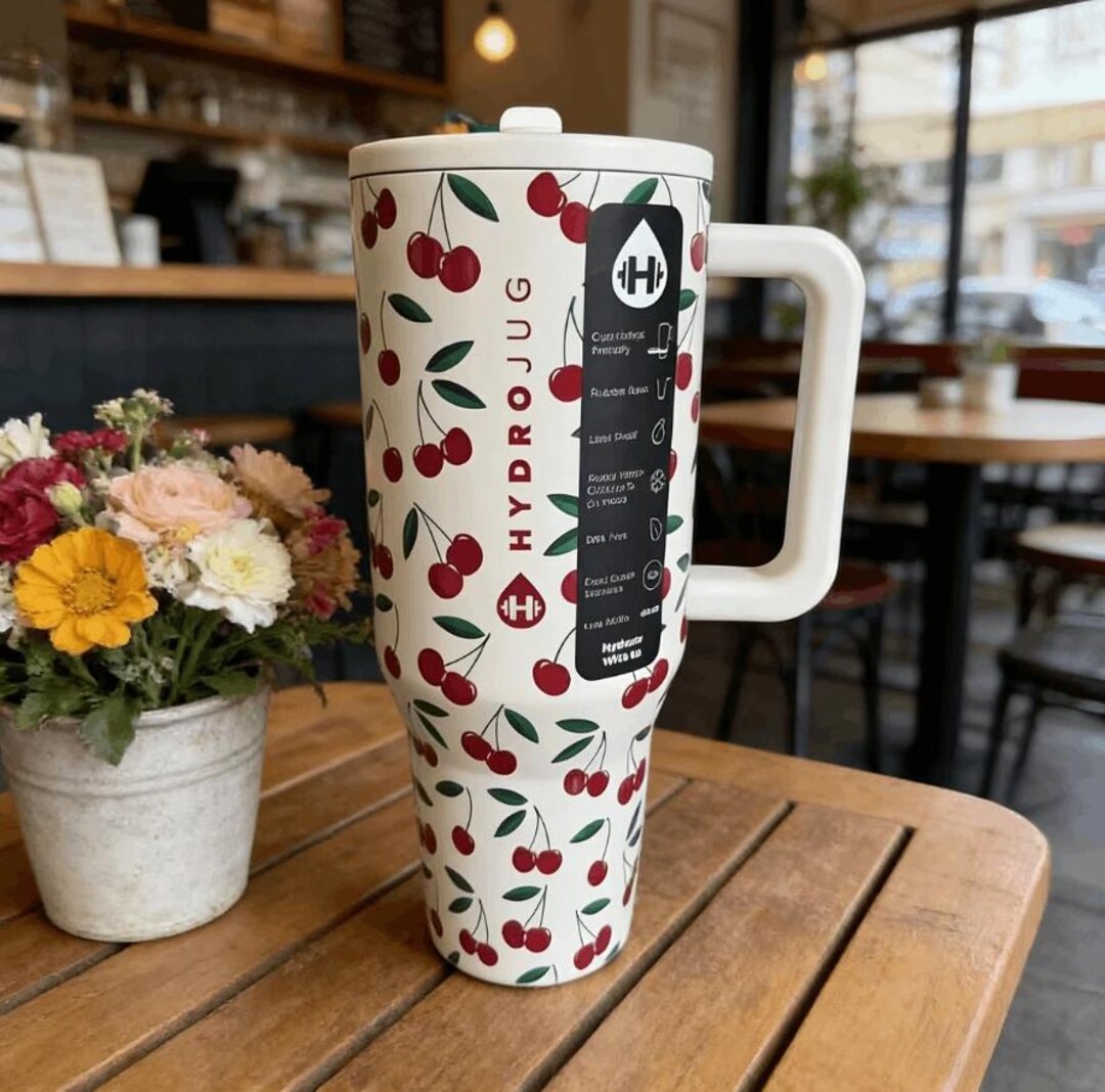 Hydro Jug Stainless Steel 40oz Tumbler Engraved With White Cherry - Etsy