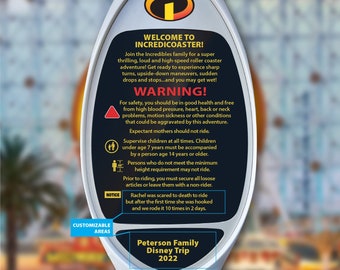Disney-Incredicoaster Warning Sign-11x14