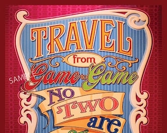 Disney-Toy Story Midway Mania "Travel from Game to Game" poster - 11x14 print