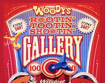 Disney-Toy Story Midway Mania &quot;Woody&#39;s Rootin&#39; Tootin&#39; Shootin&quot; poster - 11x14 print