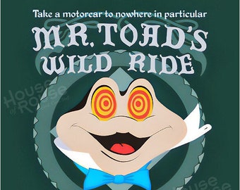 Disney-Mr Toad's Wild Ride-11x14 print