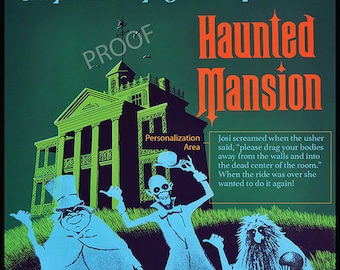 Disney-haunted Mansion Poster-11x14 Print-personalize - Etsy