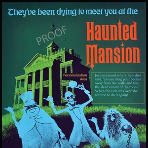 Disney-Haunted Mansion Poster-11x14 print-Personalize