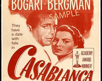 Casa Blanca Movie print-11x14