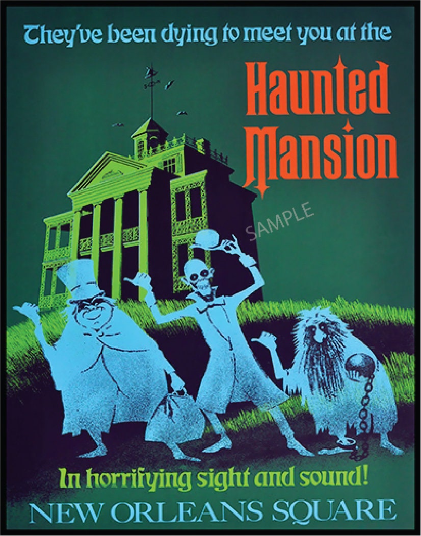 Disney-haunted Mansion Poster-11x14 Print-personalize - Etsy