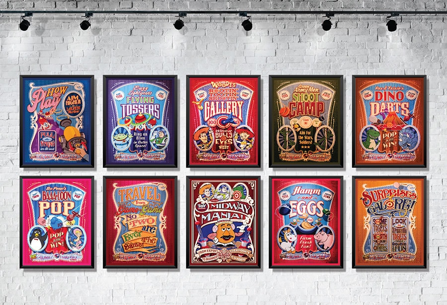 Disney-toy Story Midway Mania ALL 10 Individual Posters - 11x14