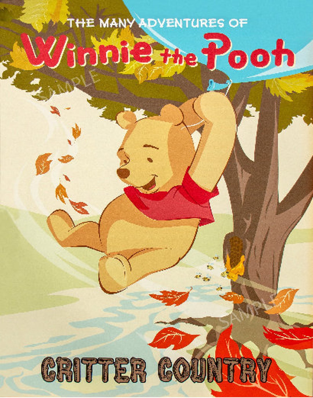 ディズニー フロンティアランド「くまのプーさん」ポスター - 11x14