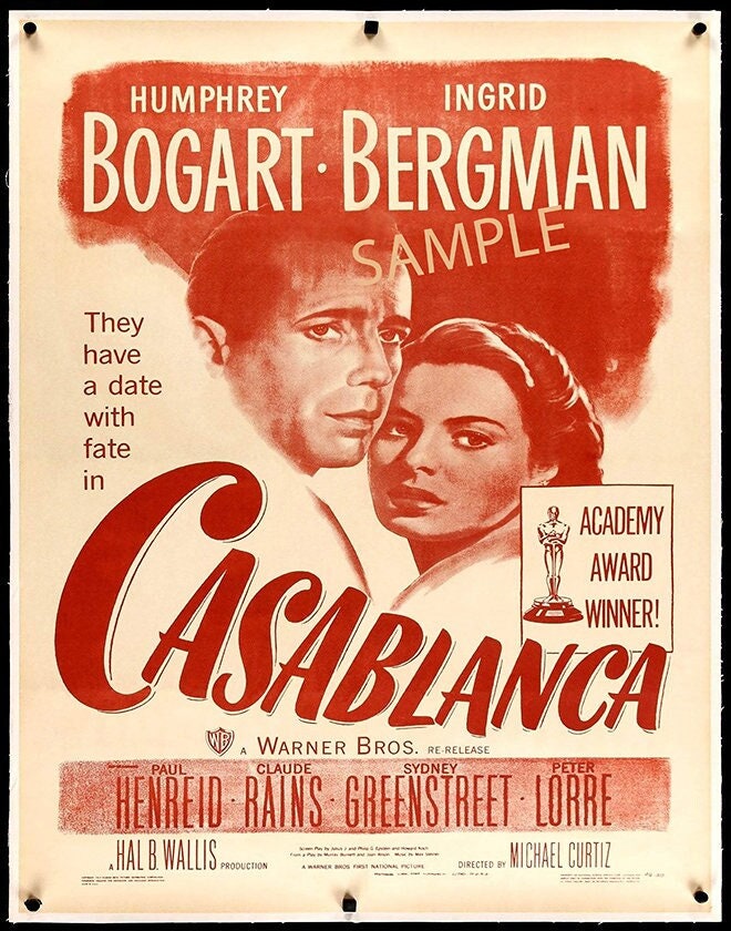 Casa Blanca Movie Print-11x14
