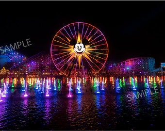 Disney-Paradise Pier "World of Color" print 11x14