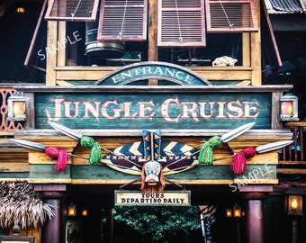 Disney-Jungle Cruise Entrance Sign print 11x14