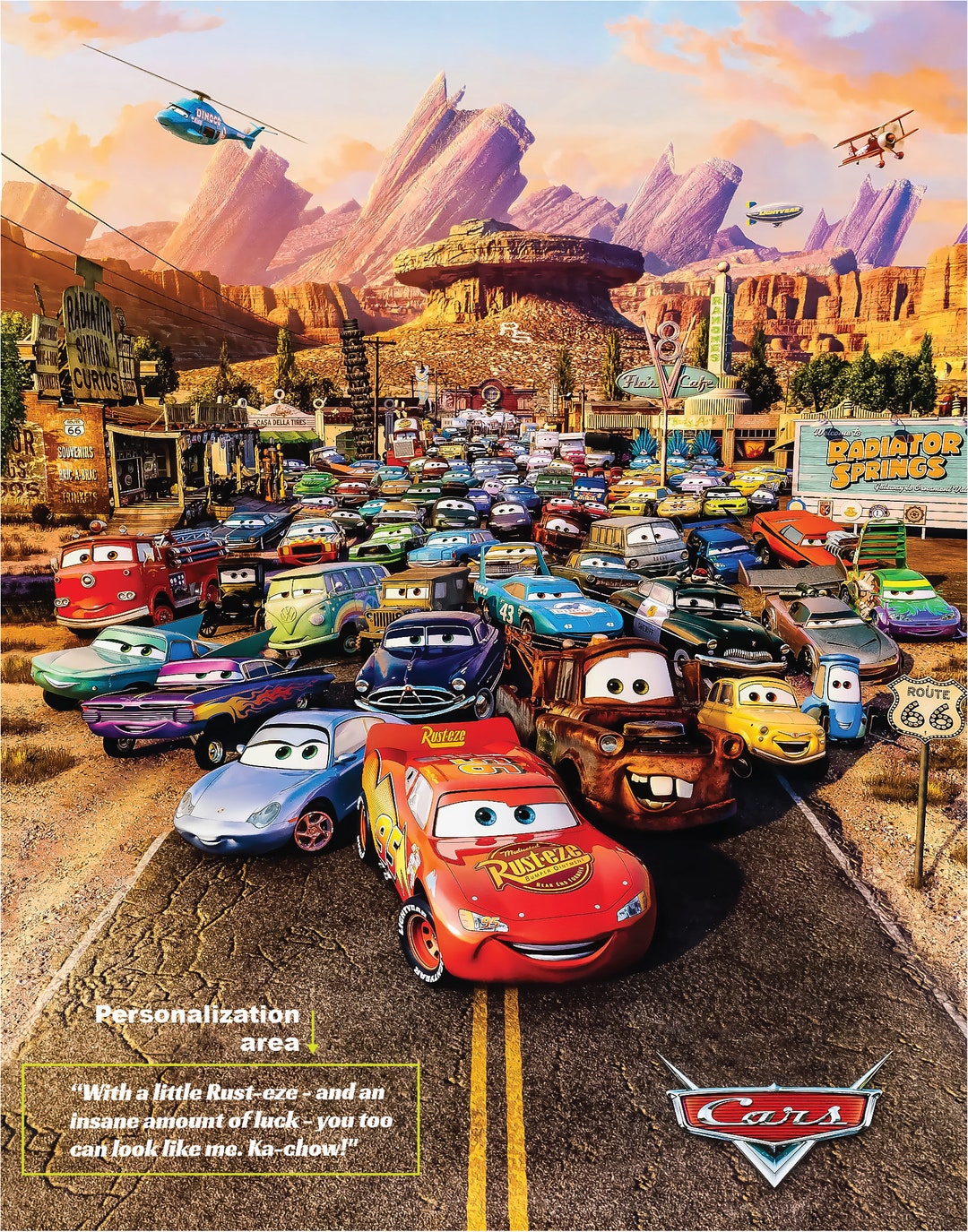 Kith x Disney Pixar Cars Poster カーズ　ピクサー Amazon.com: Disney Pixar Cars - One Sheet Wall Poster, 19L