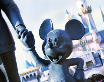 Disneyland Mickey Walt Castle 11x14 - Etsy