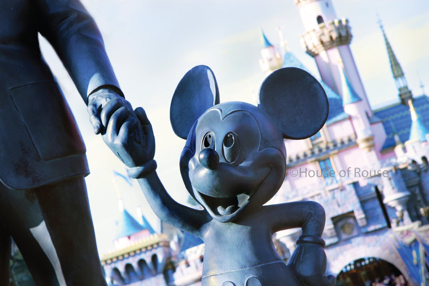 Disneyland Mickey Walt Castle 11x14 - Etsy