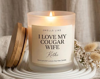 Jag älskar min cougar fru roligt ljus - jubileumspresent till fru, present till honom, dejting äldre kvinnor gaypresent, unik födelsedagspresent för par