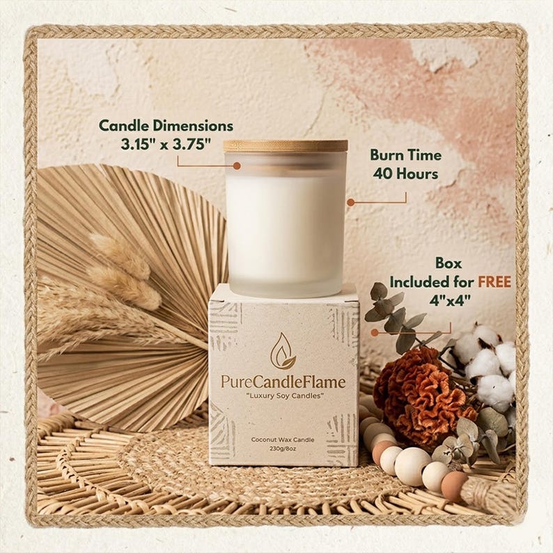 Rolig present till pilatesinstruktör, personligt pilatesljus för henne, födelsedagspresent till fitnessälskare, luktar som hundra doftande soja bild 5