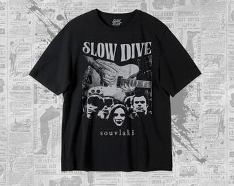 Slowdive T-Shirt - Souvlaki Albums - Unisex Heavy Shirt