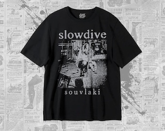 Camiseta Vintage Slowdive - Álbuns Souvlaki - Camiseta Unissex Pesada