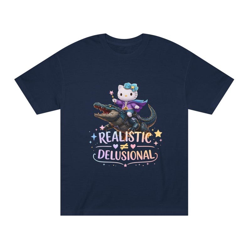 Knight Riding Alligator Hello Kitty Knight Riding Alligator Tee | Realistic Delusional Kawaii ...