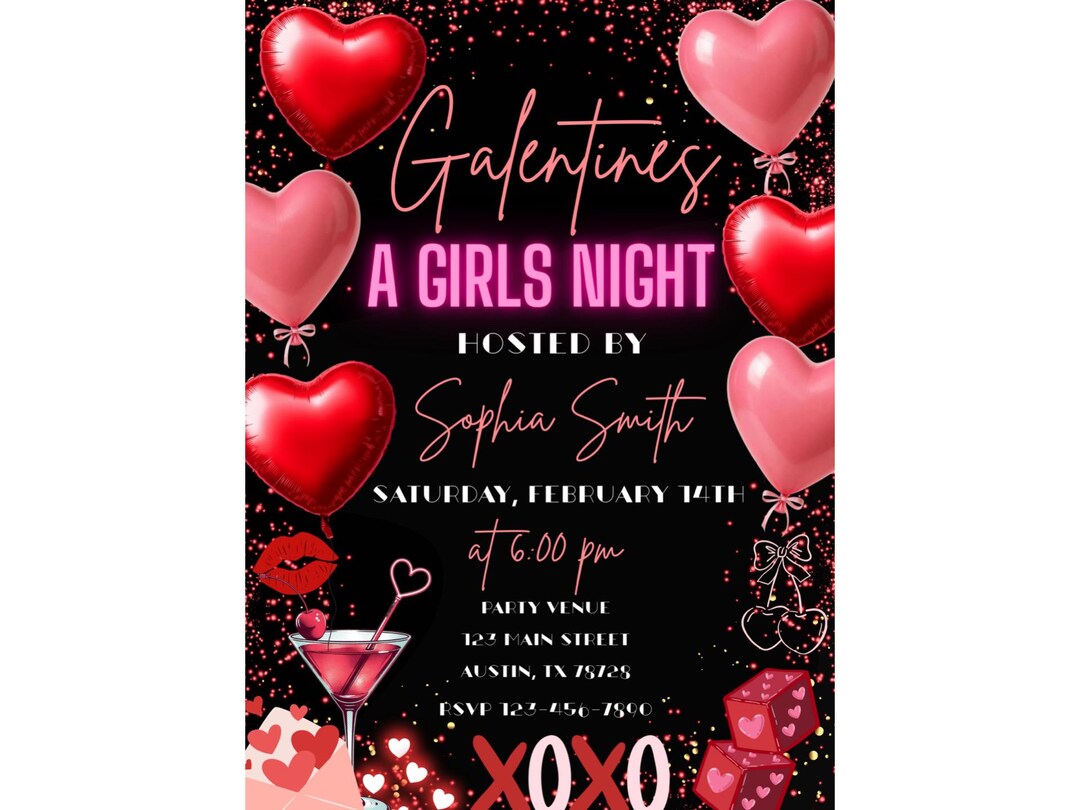 Galentines Invitation, Girls Night - Etsy
