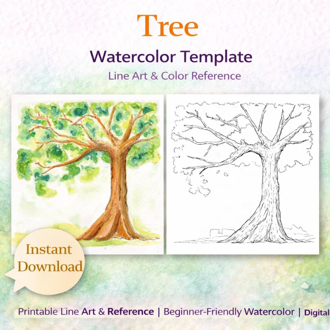 Botanical Beginner Collection Printable Tree Template and Reference for ...