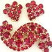 Red Rhinestone Brooch and Earring Set S Shaped Brooch - Etsy