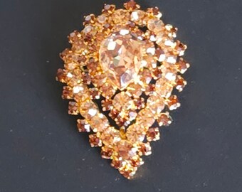 Vintage Made in Austria Rhinestone Brooch Pin