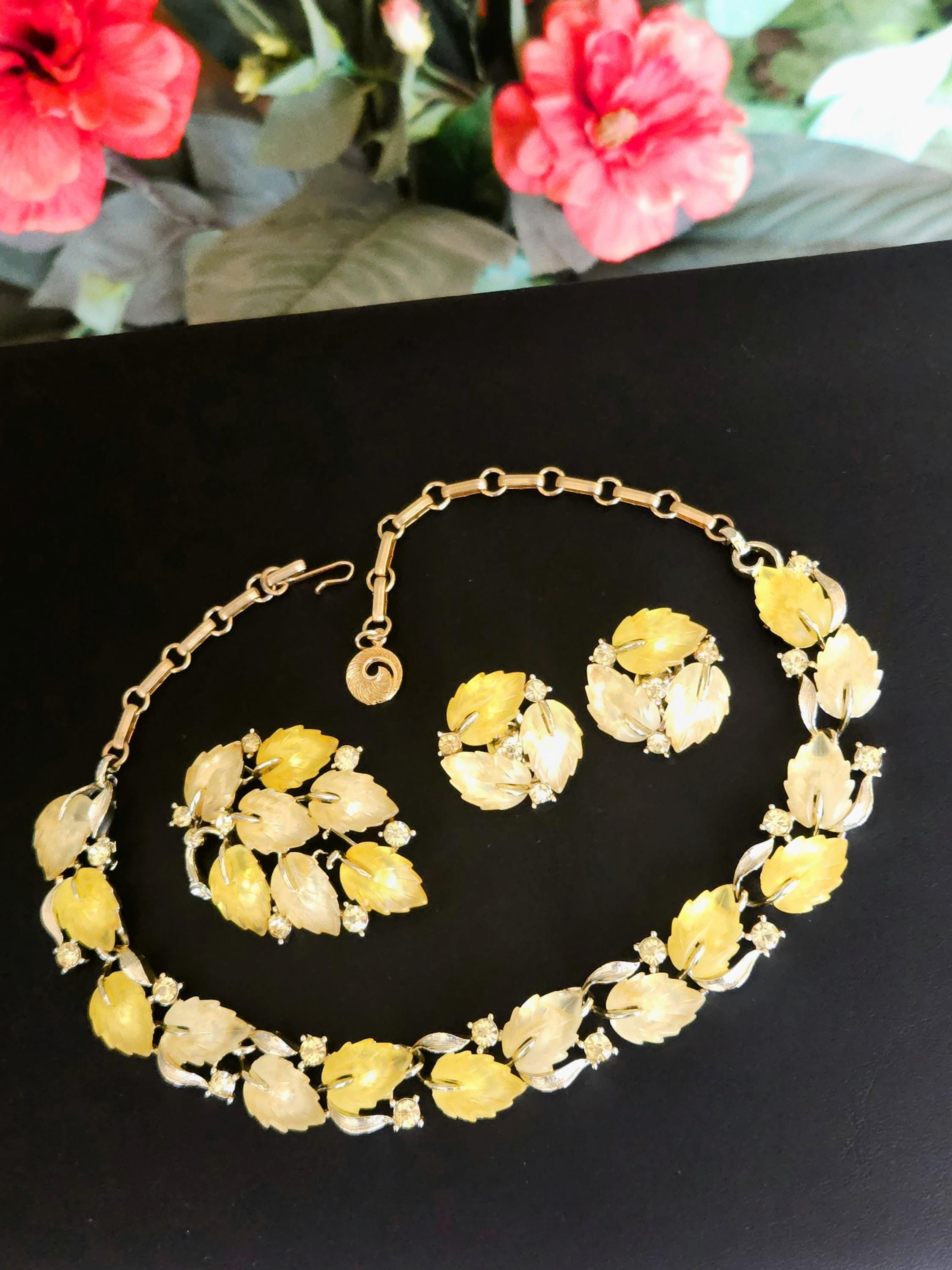 Alhudapk Com Lisner Oak Leaf Jewelry Vintage Lisner Brown