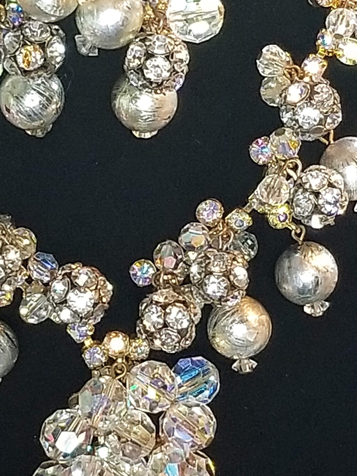 Juliana Rhinestones and Crystal Bead Necklace and Earring Set Etsy