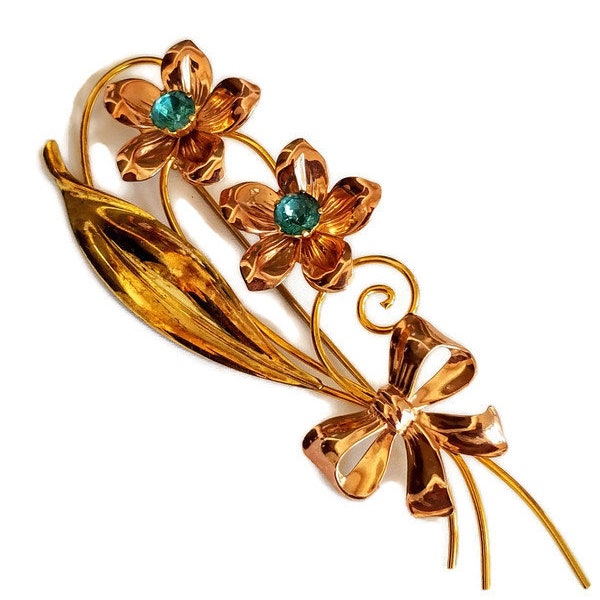 Vintage Van Dell  1/20th 12 KT Gold Filled Flower Brooch