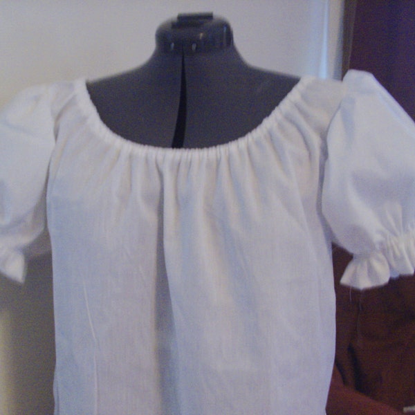 READY to SHIP White Peasant Blouses/chemises/nightgowns