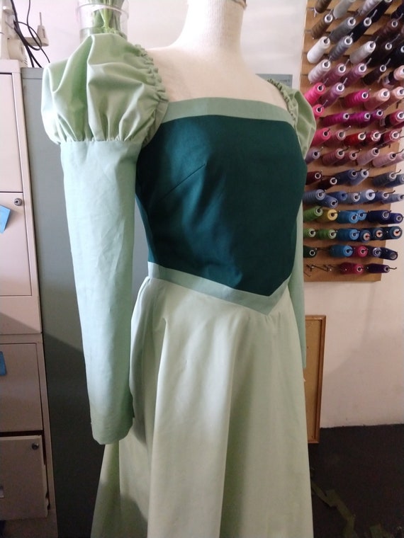 slim fit dress slacks Ruelle A-Line Maxi Dress in Sage Green