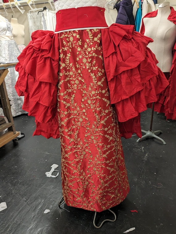 open lace back dress Anastasia Red Gown Broadway Costumes  LausenCrafts