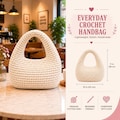 Modern Crochet Handbag Pattern, T-Shirt Yarn Cord Bag PDF, Easy DIY Purse Pattern, Beginner Shoulder Bag, Summer Chunky Crochet Bag Tutorial product logo